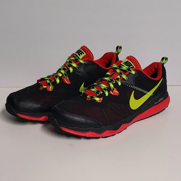 Nike Dual Fusion Trail Men's Shoes Black/Red US 11.5 - Picture 1 of 16